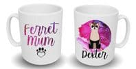Personalised 'Ferret Mum' Mug with Name & Image
